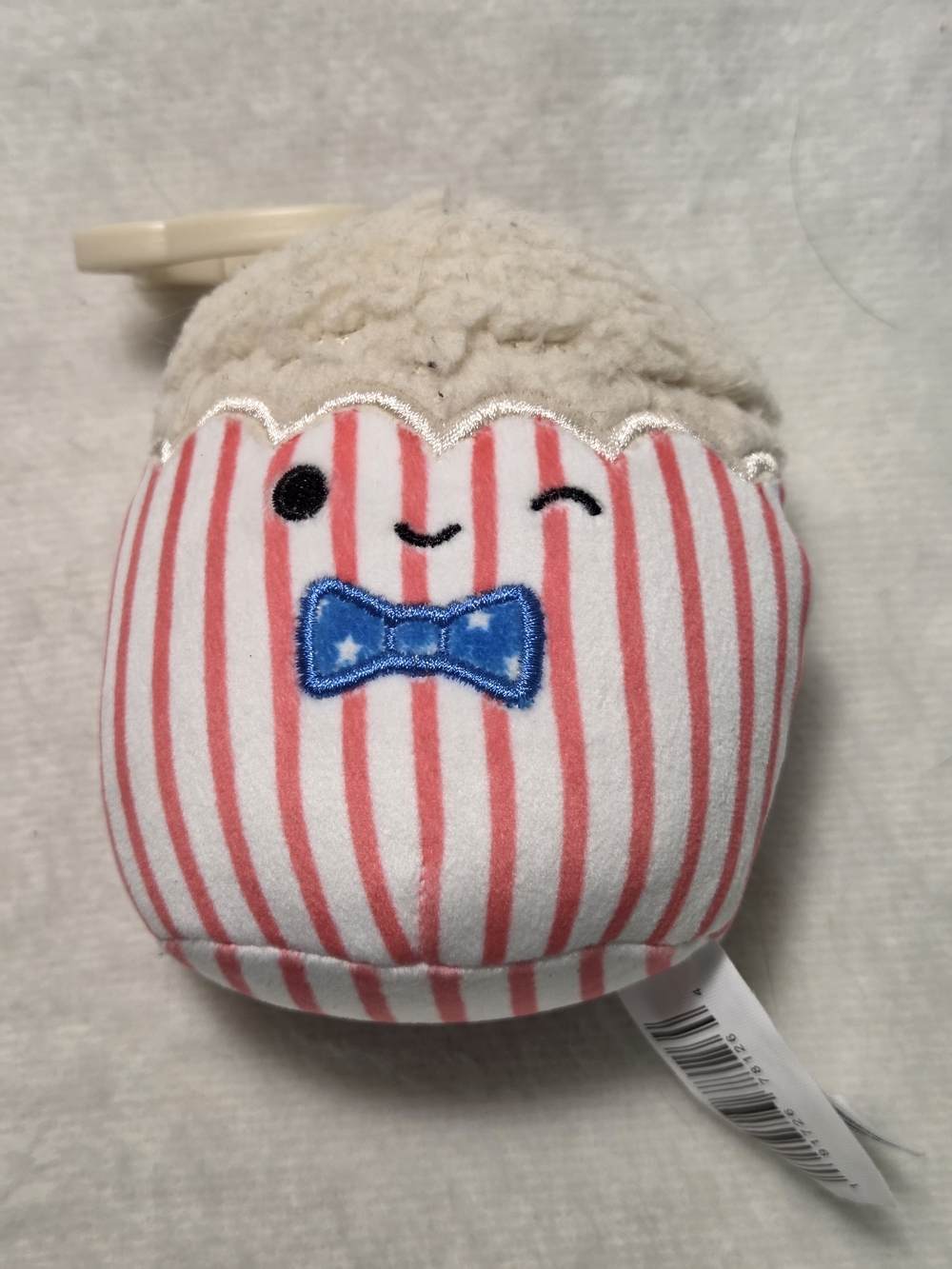 ARNEL Squishmallows 4" Popcorn Thin Stripes Keychain Clip Stuffed Toy NO HANGTAG